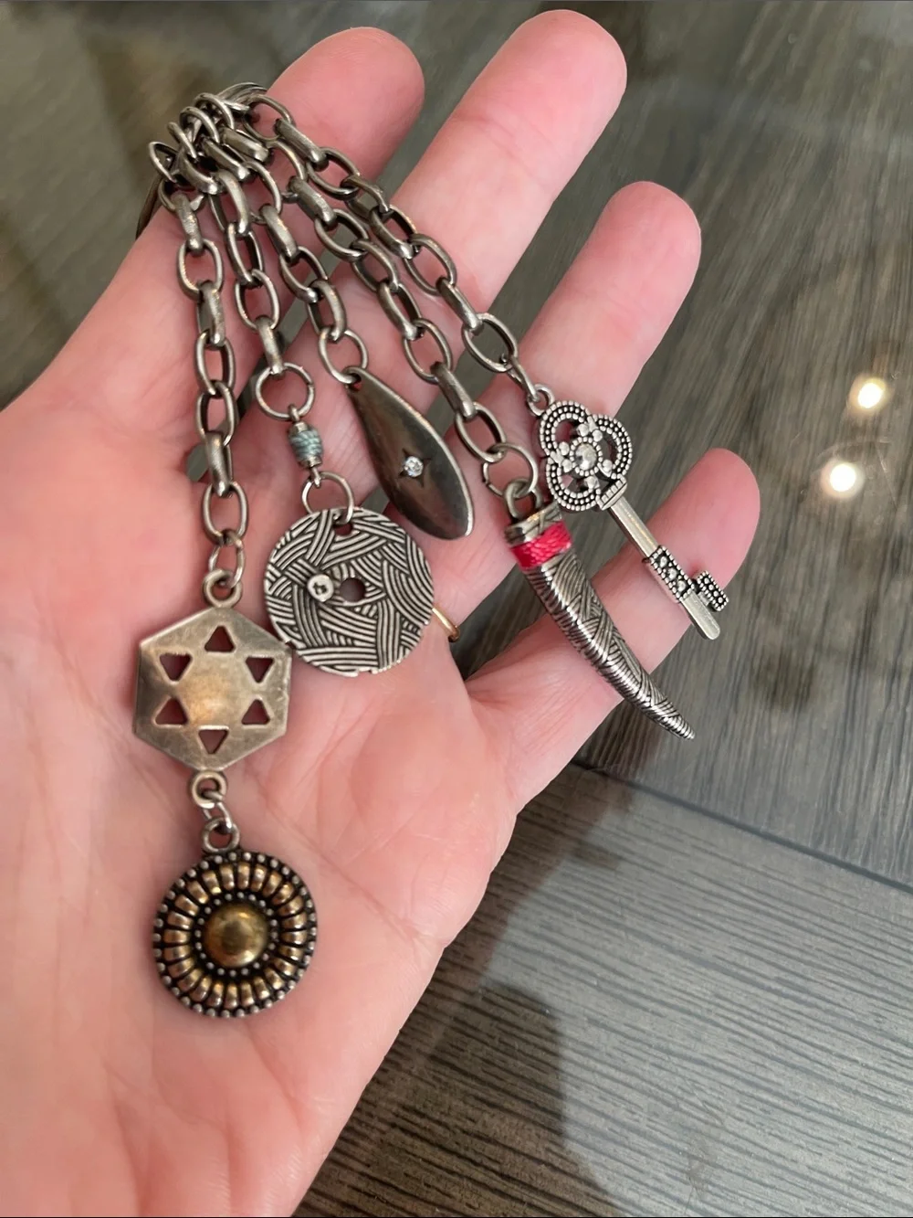 The SAK Bohemian Style - Tribal Multi Charm Key Chain - Bag Charm